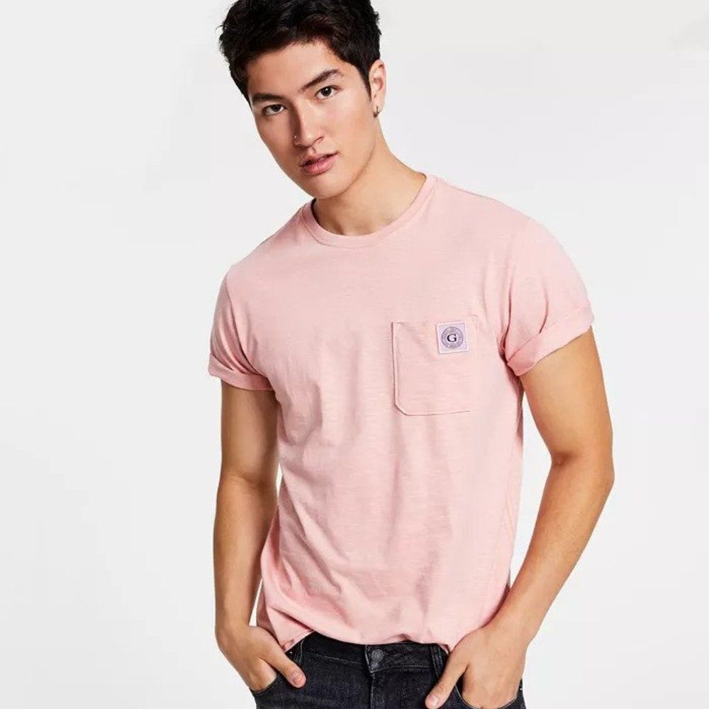 GUESS Men's Kiki Textured Pocket T-Shirt